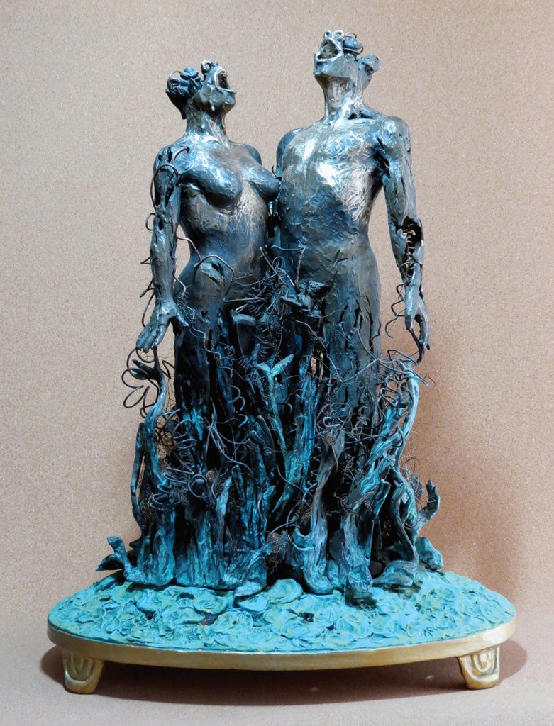 "Revival Stone and Steel" Sculpture